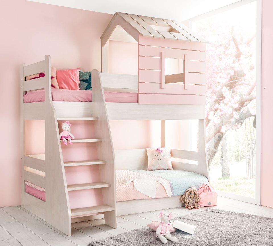 Pink House Bunk Bed