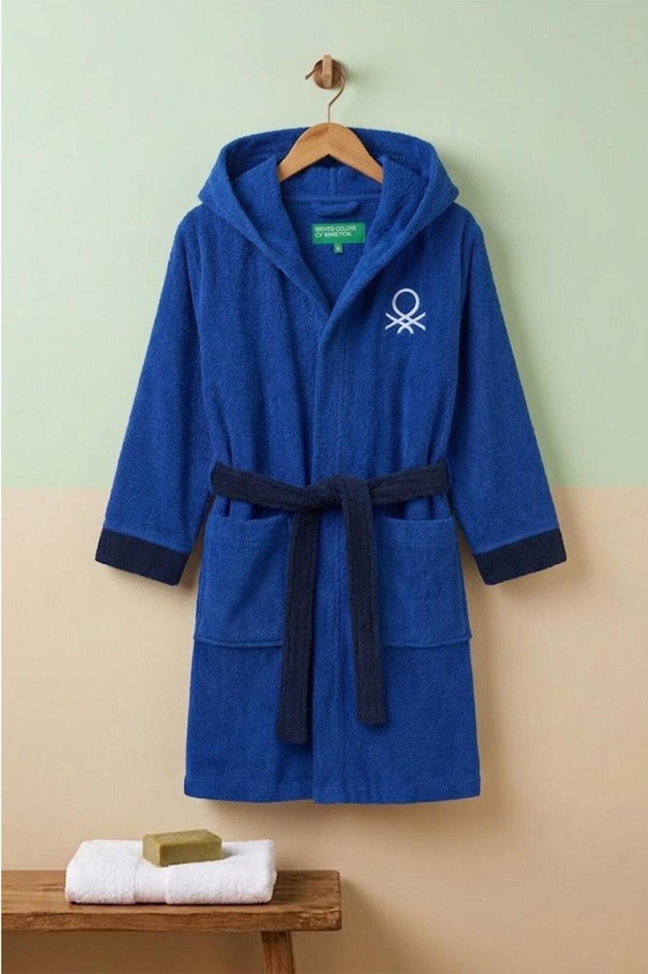 Benetton Çocuk Bornoz Mavi