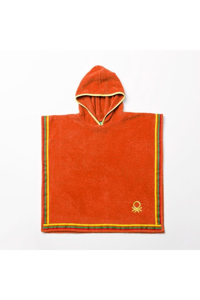Benetton Kids' Poncho Towel Orange