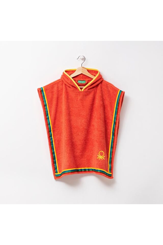 Benetton Kids' Poncho Towel Red