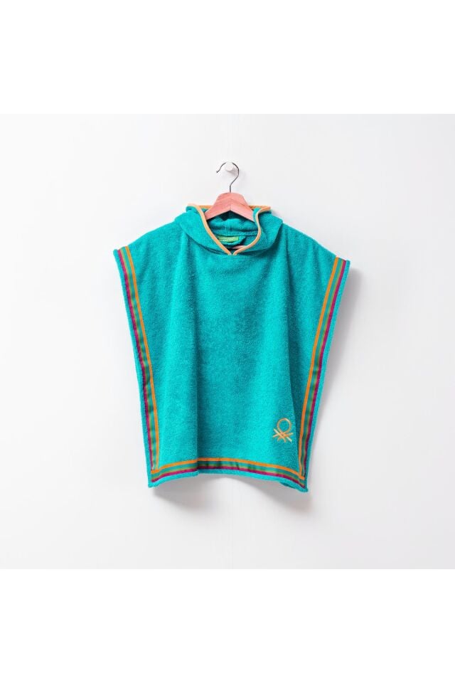 Benetton Çocuk Panço Havlu Turkuaz