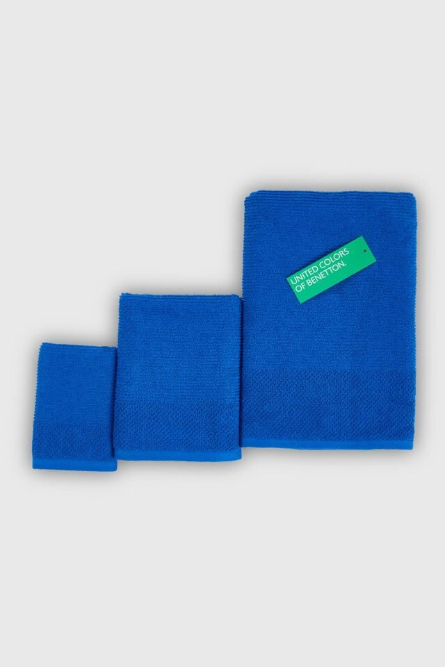Benetton Havlu Set 3'lü Mavi