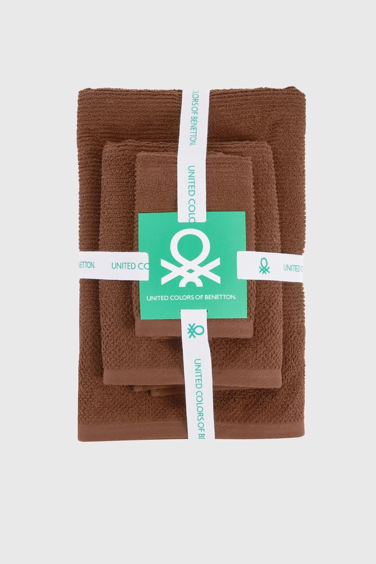Benetton Havlu Set 3'lü Kahve