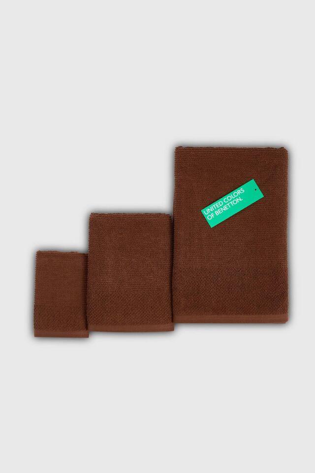 Benetton Towel Set of 3, Coffee Color