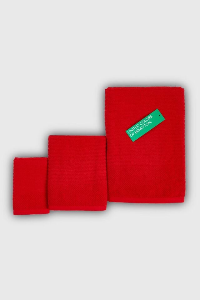 Benetton Havlu Set 3'lü Kırmızı