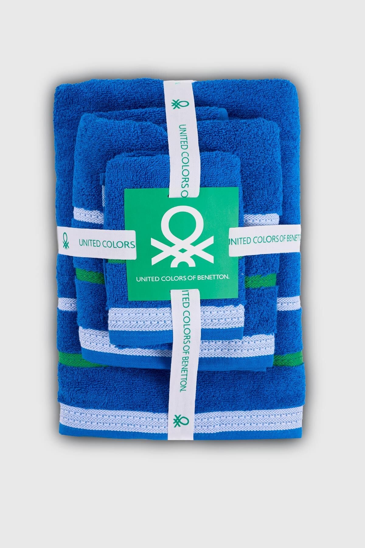 Benetton Havlu Set 3'lü Mavi