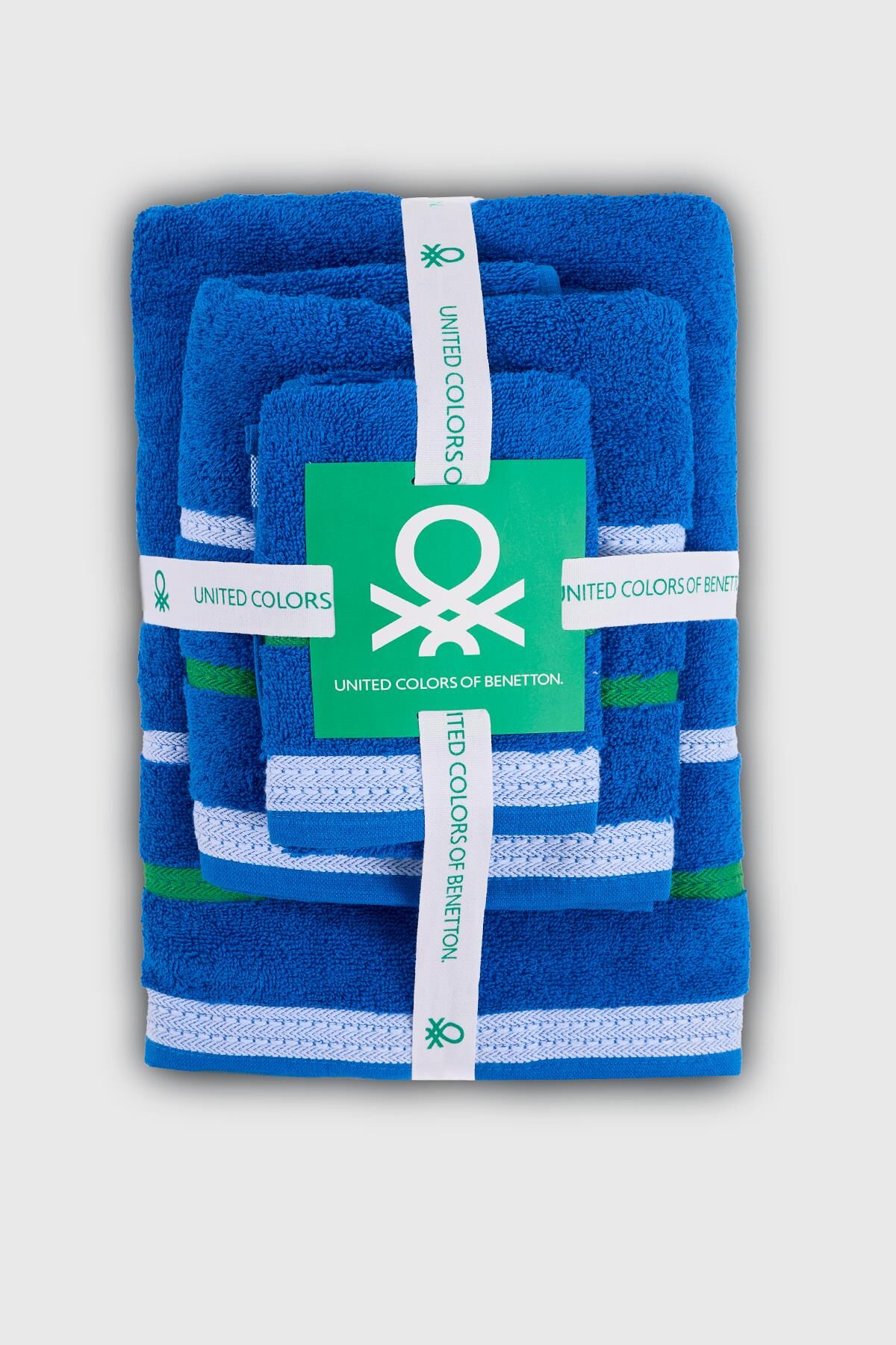 Benetton Havlu Set 3'lü Mavi