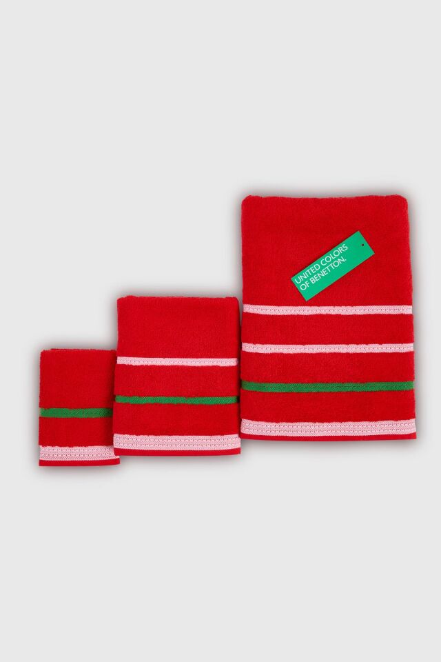 Benetton Towel Set of 3, Red