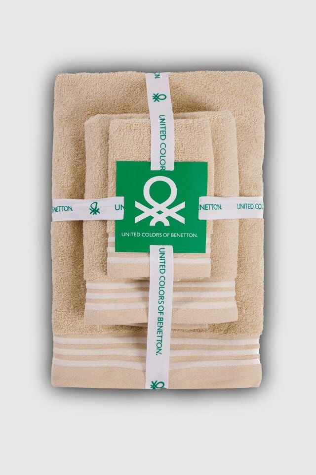 Benetton Havlu Set 3'lü Bej