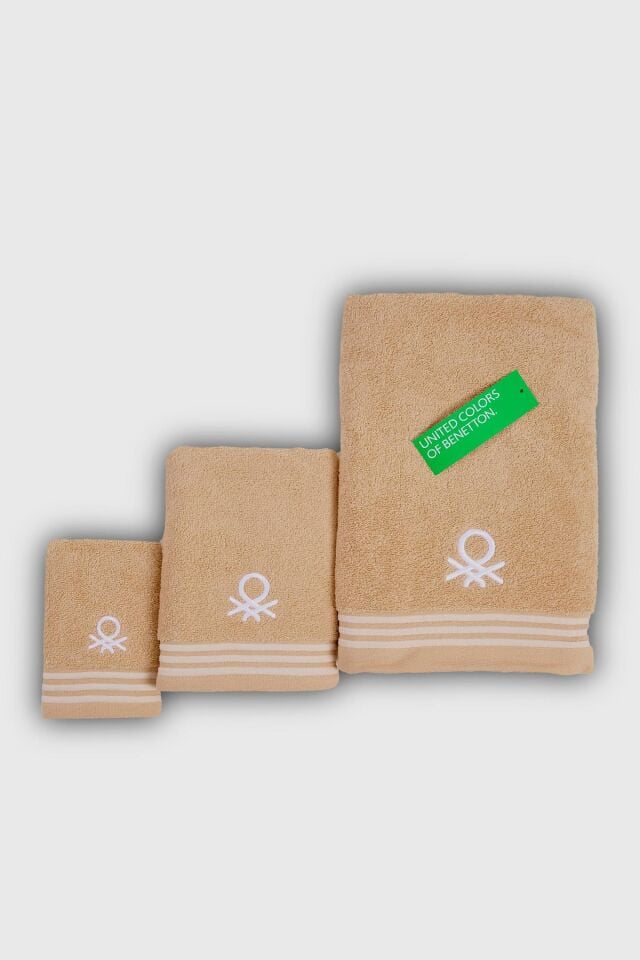 Benetton Havlu Set 3'lü Bej