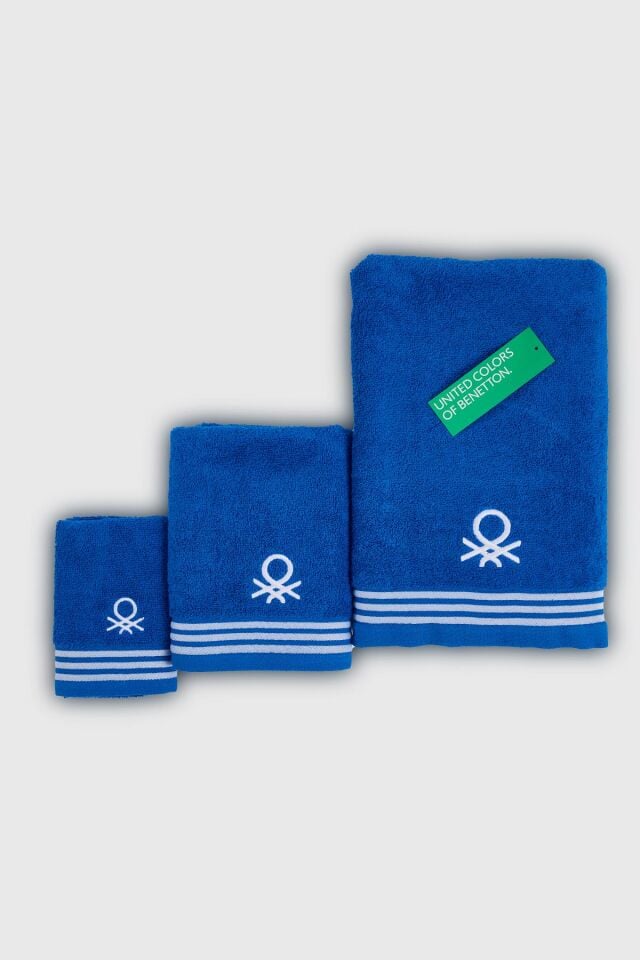 Benetton Havlu Set 3'lü Mavi