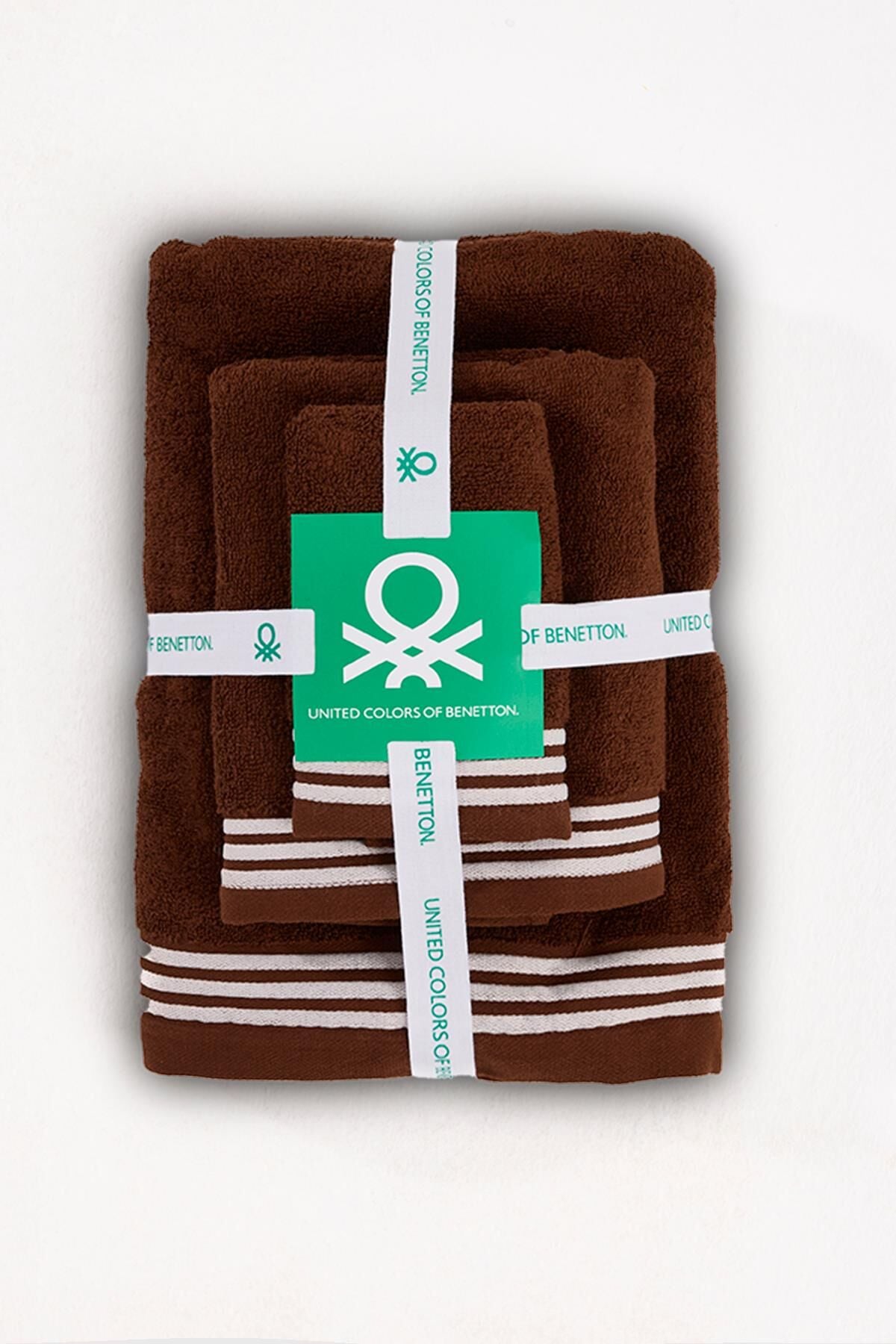 Benetton Havlu Set 3'lü Kahve