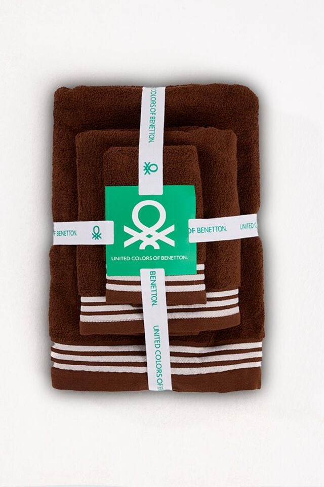 Benetton Havlu Set 3'lü Kahve