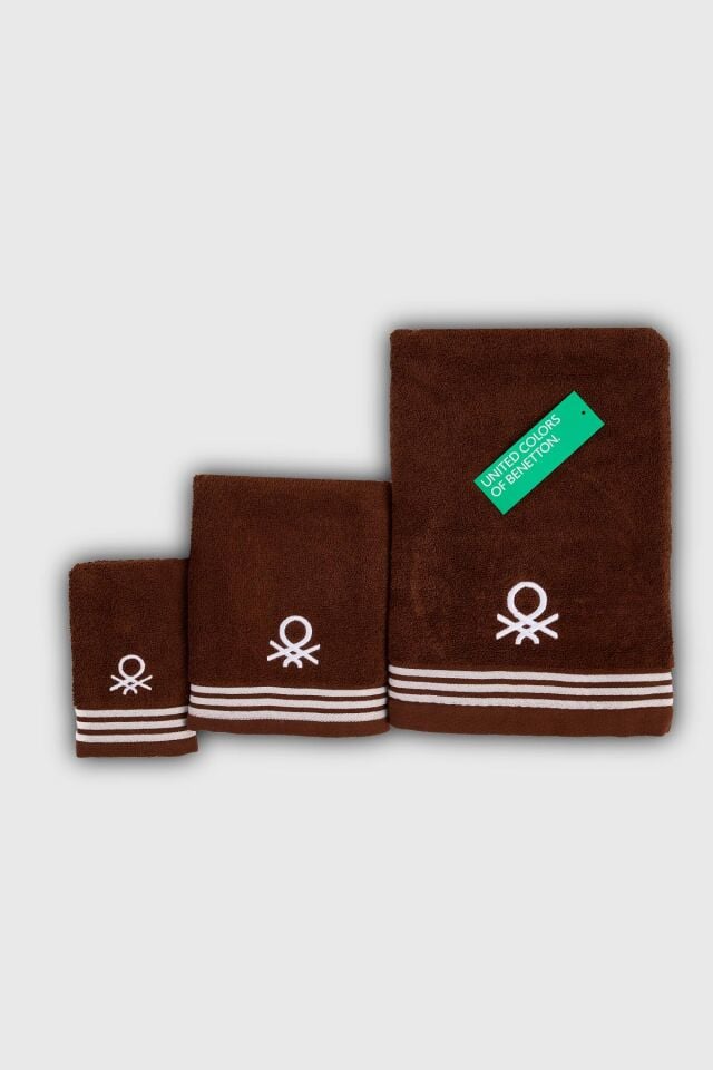 Benetton Havlu Set 3'lü Kahve