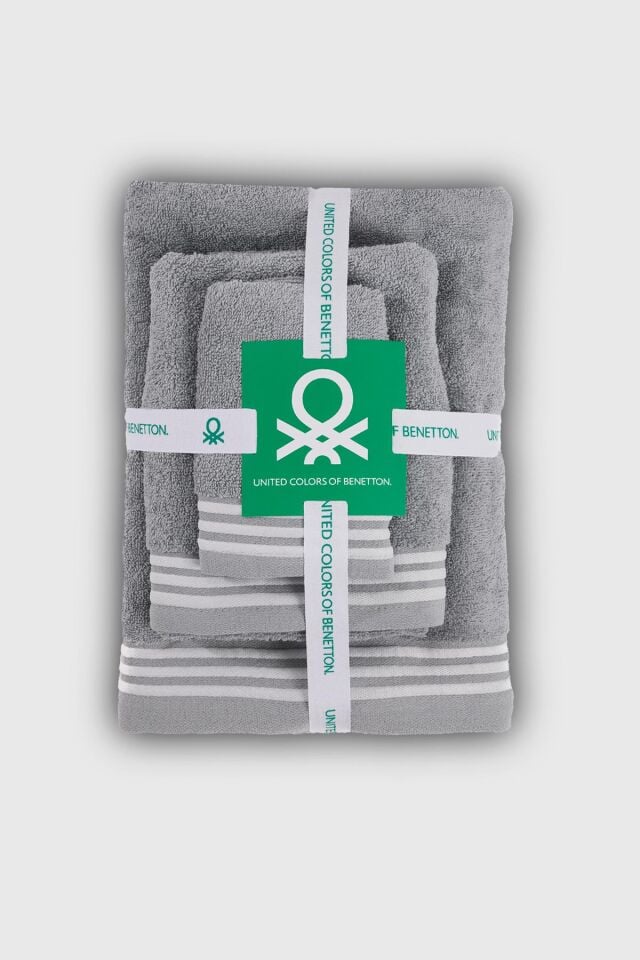 Benetton Havlu Set 3'lü Gri