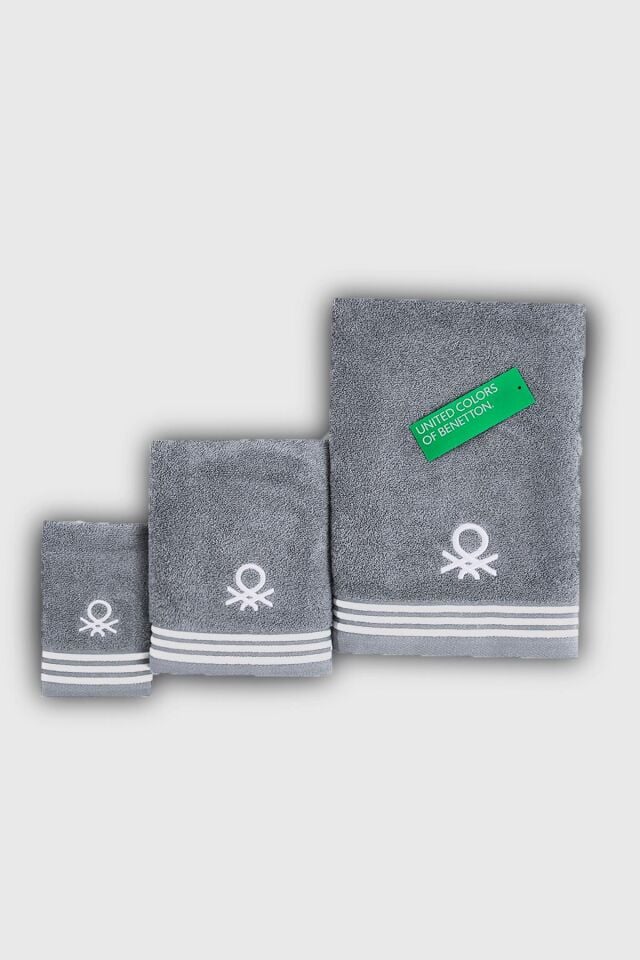 Benetton Havlu Set 3'lü Gri