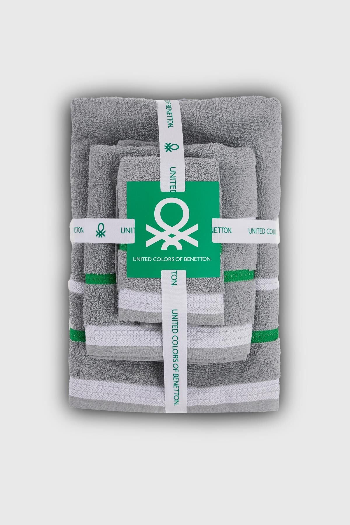 Benetton Havlu Set 3'lü Gri