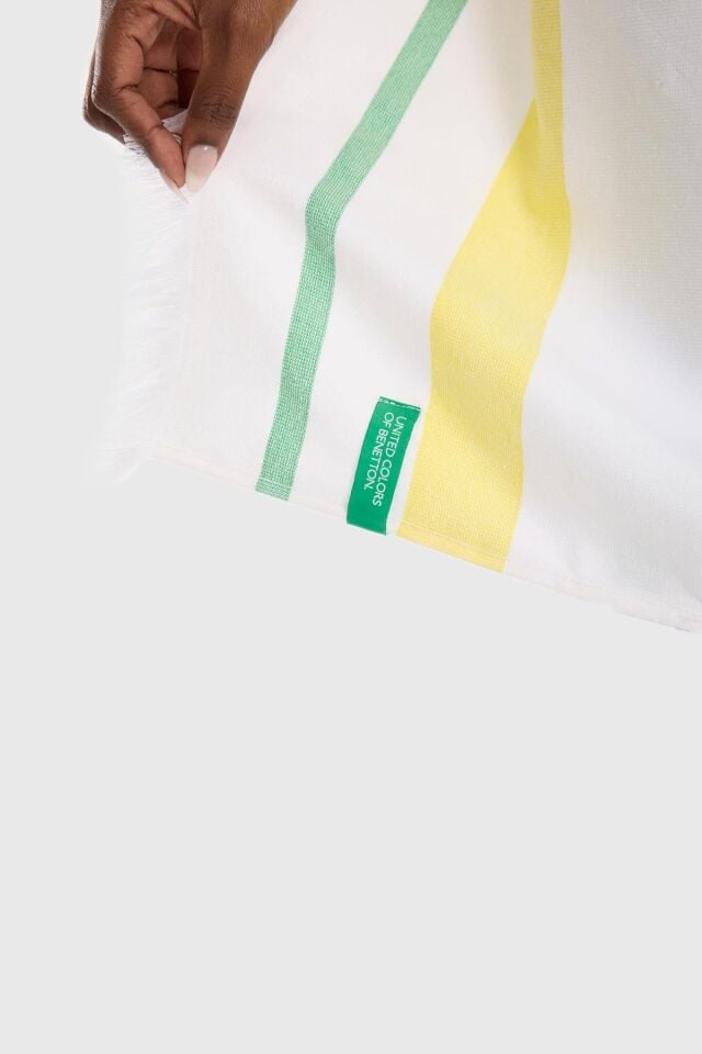 Hamam Havlusu Mavi Yeşil Sarı Çizgili