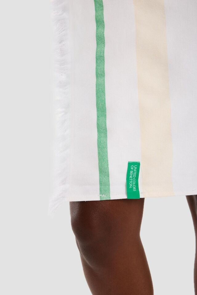 Hamam Havlusu Yeşil Bej Gri Çizgili