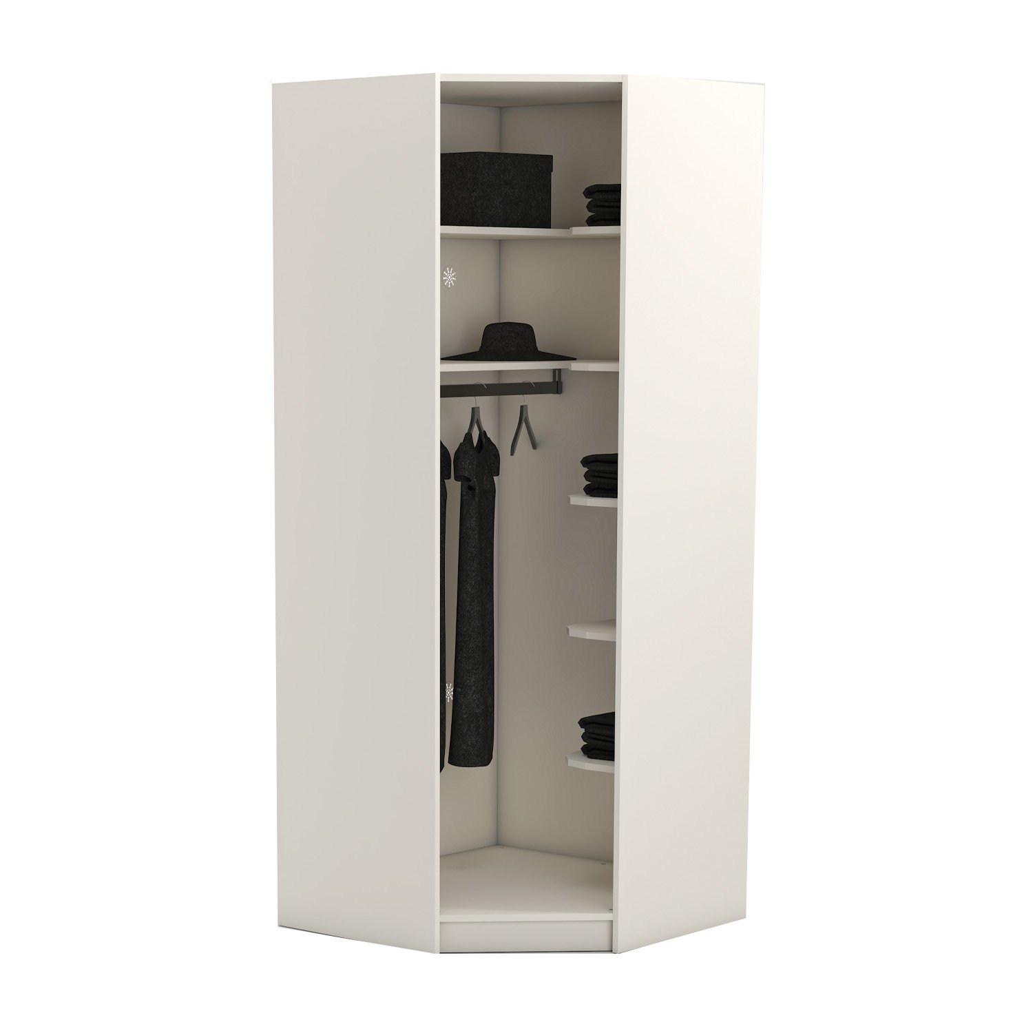 York Kum Köşe Dolap Kapaksız