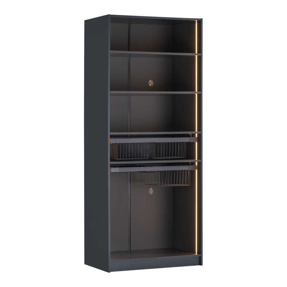 York Antrasit 2K Sepetli Dolap