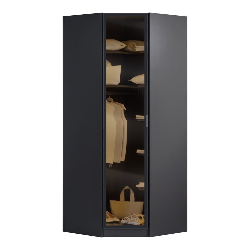 York Antrasit Köşe Dolap