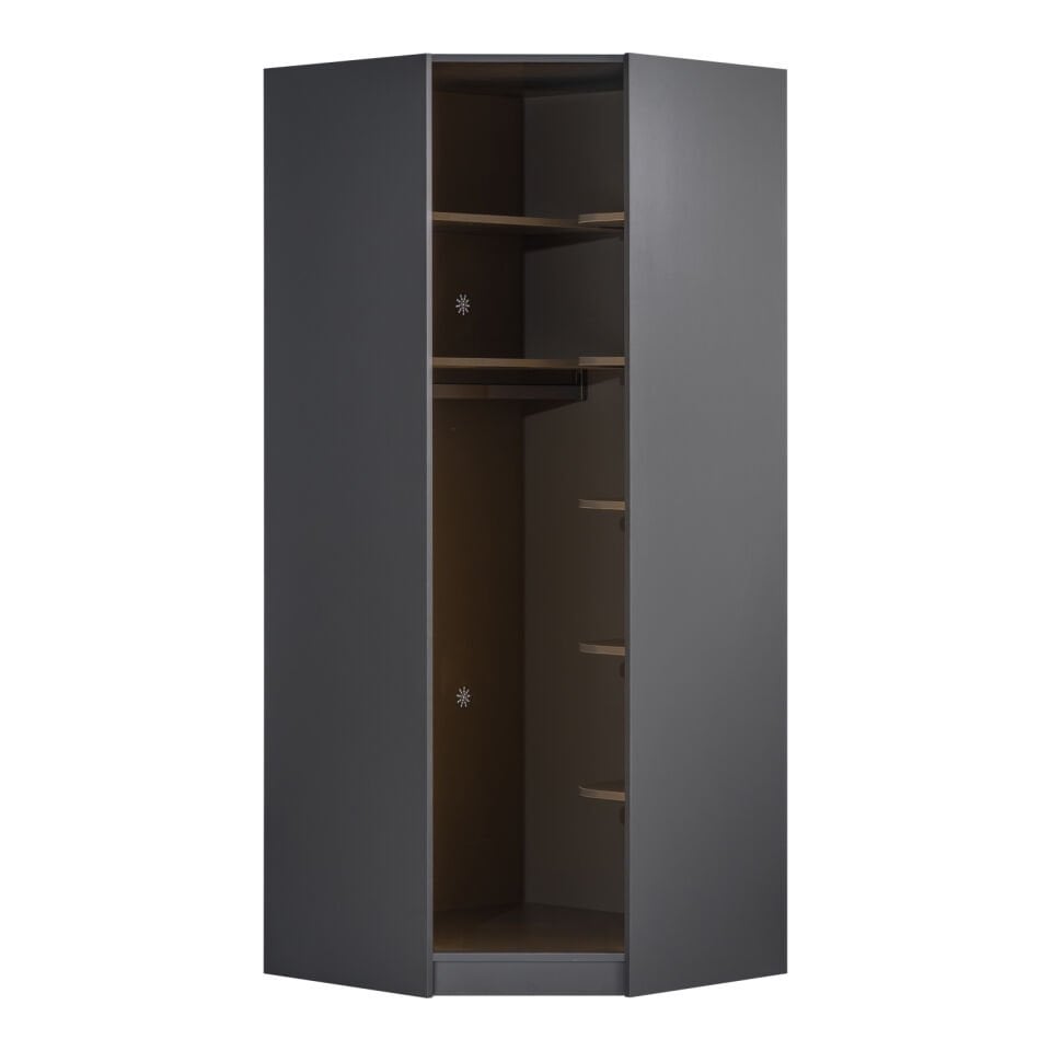 York Antrasit Köşe Dolap