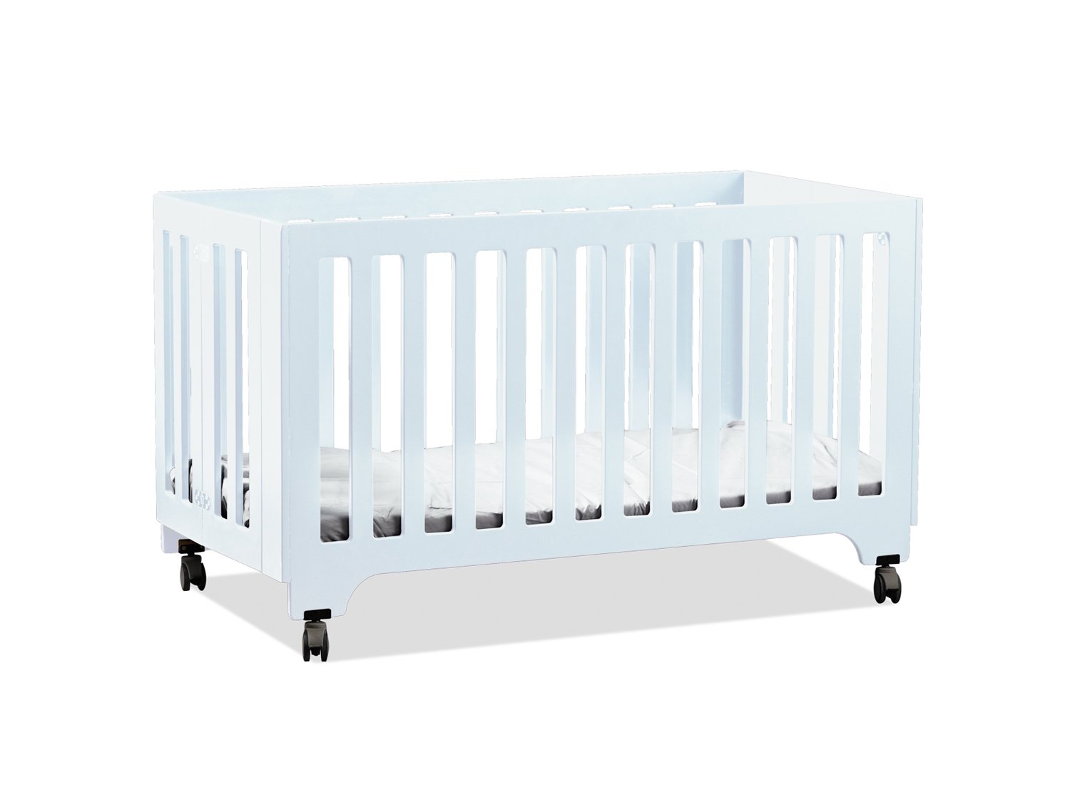 Katlanır MDF Beşik (Yataklı) 60x120cm Beyaz