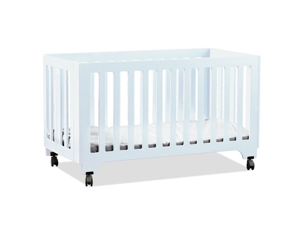 Katlanır MDF Beşik (Yataklı) 60x120cm Beyaz