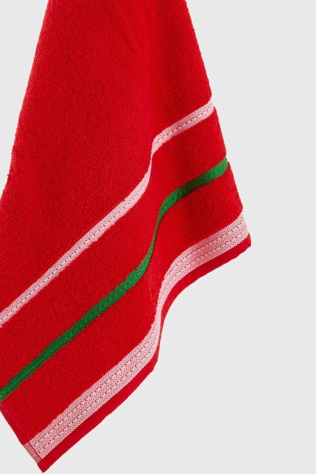 Benetton Bath Towel Red