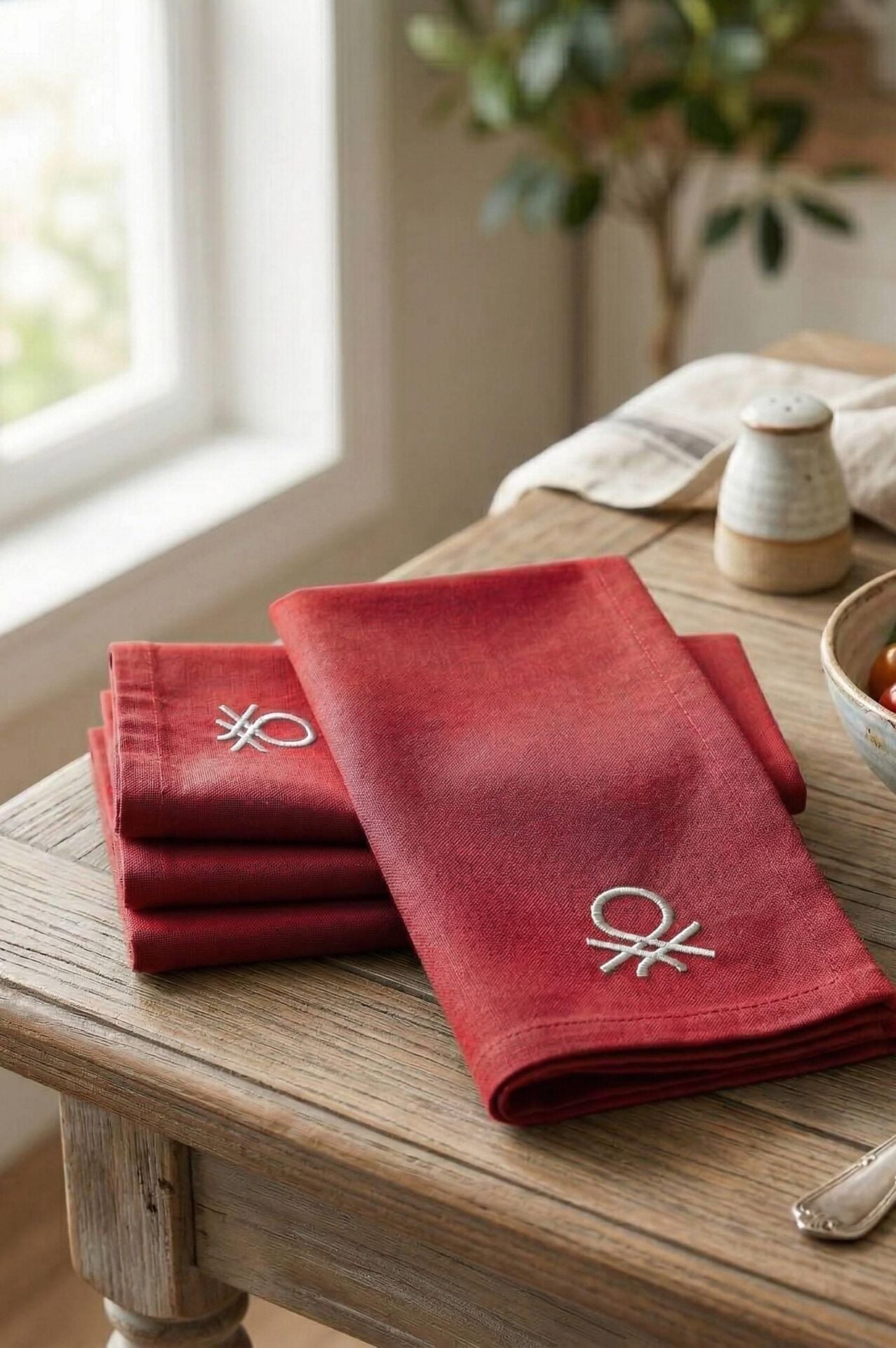 4lü Peçete 40x40cm Kırmızı