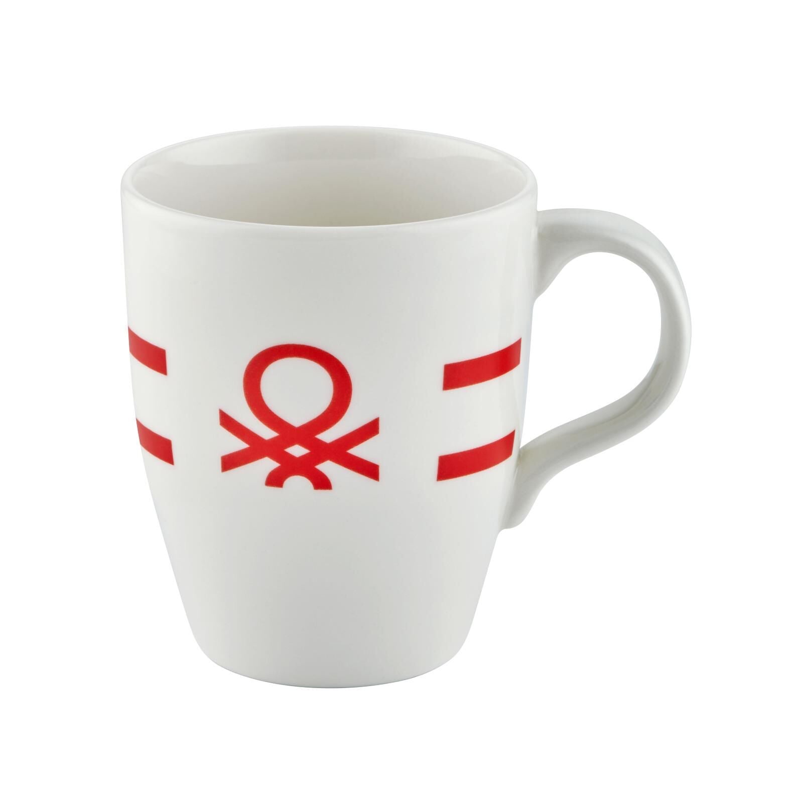 Benetton Porselen Kupa Logolu Kırmızı