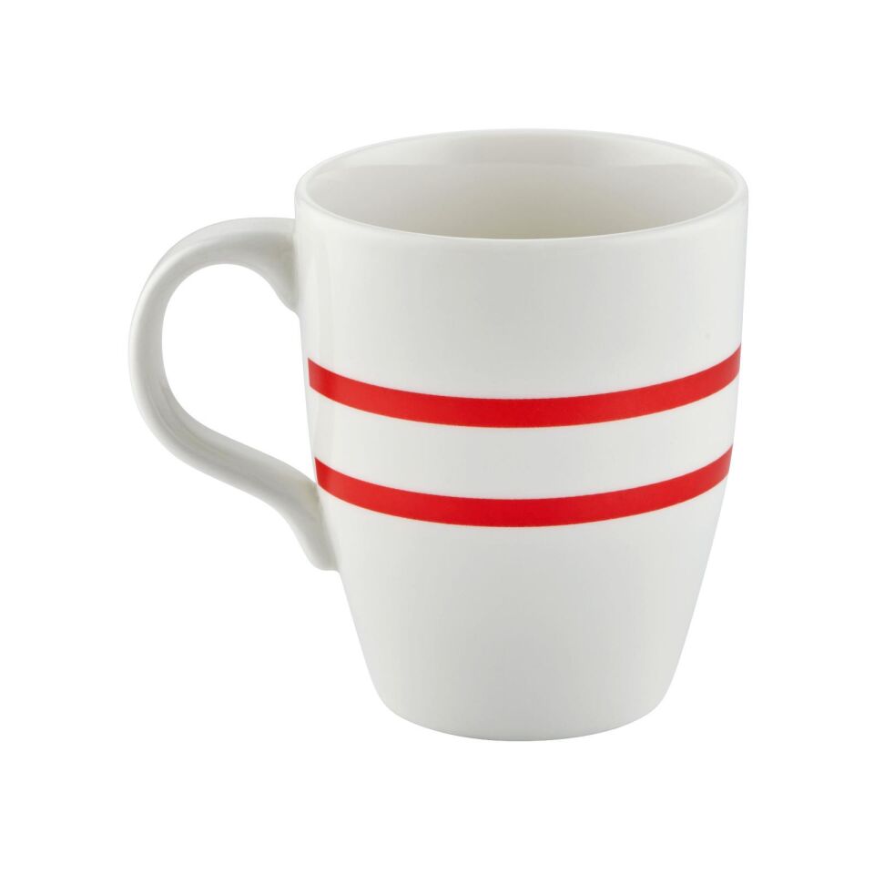 Benetton Porcelain Mug with Logo, Red