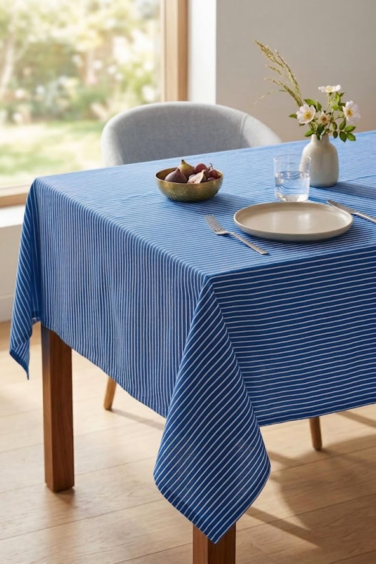 Benetton Masa Örtüsü Çizgili Mavi