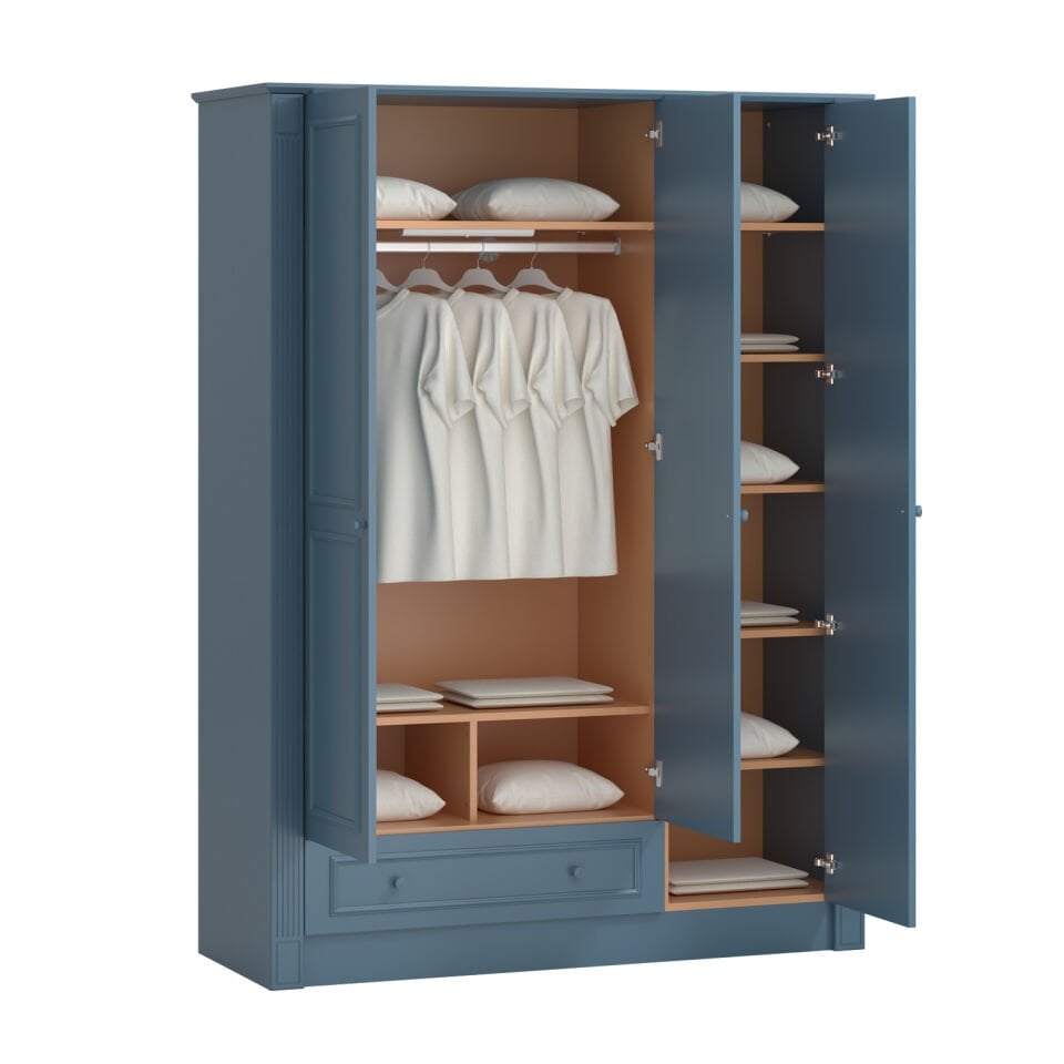 Azur Kleiderschrank mit 3 Türen