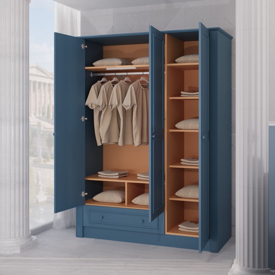 Azur 3 Kapaklı Dolap