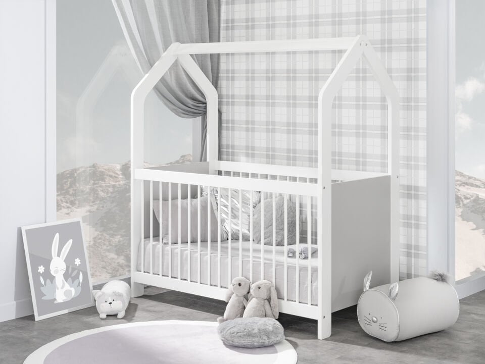 Ruka Çatılı Fonksiyonel Beşik 70x140cm