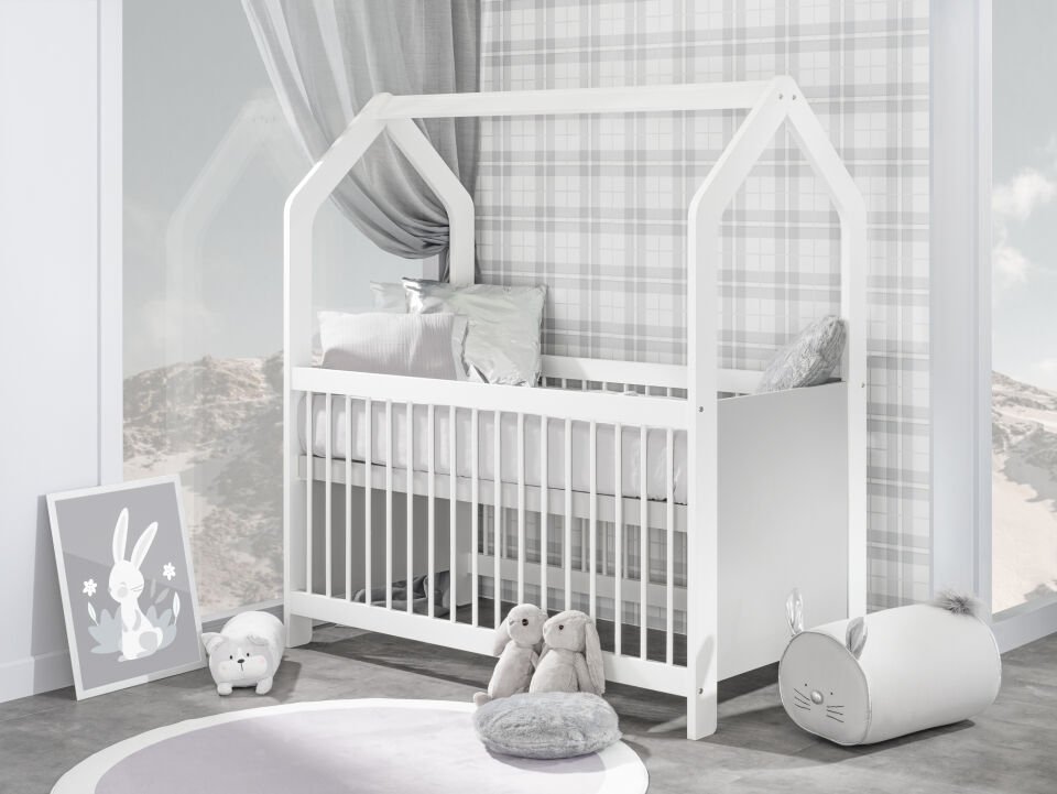 Ruka Çatılı Fonksiyonel Beşik 70x140cm