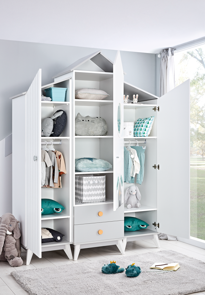 Bird House Wardrobe with Drawers