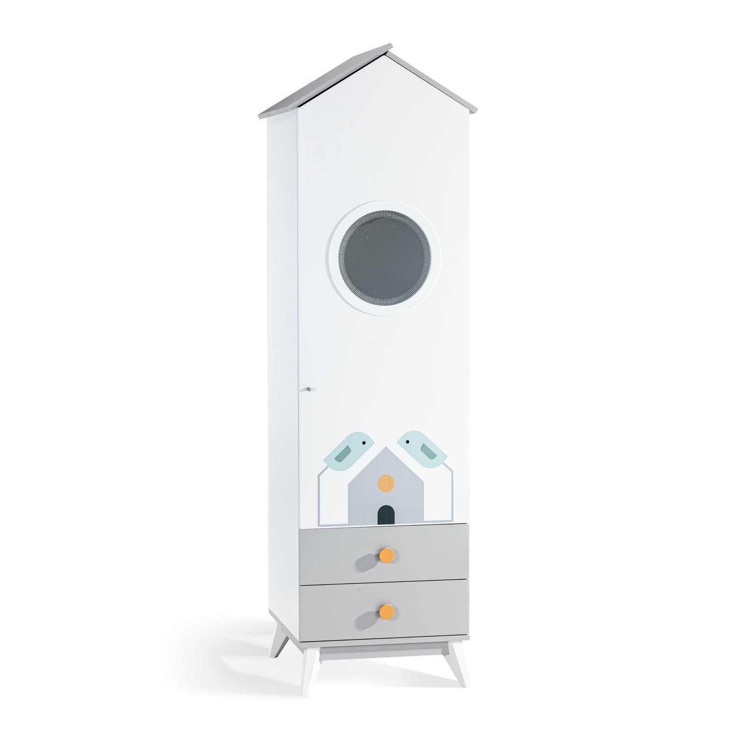 Bird House Wardrobe with Drawers