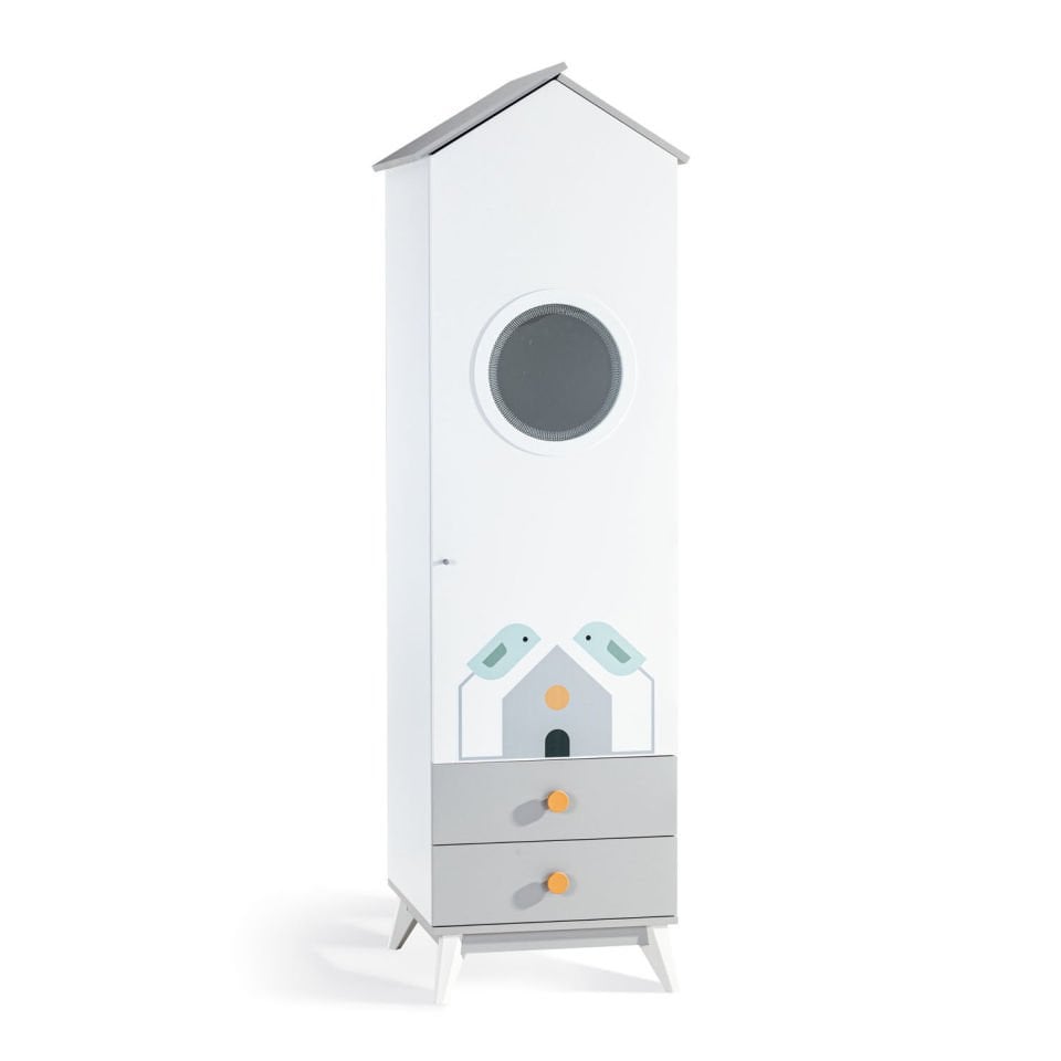Bird House Wardrobe with Drawers