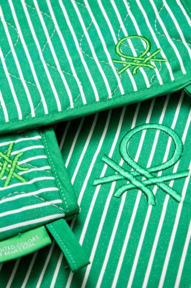 Benetton Gloves & Grips Striped Green