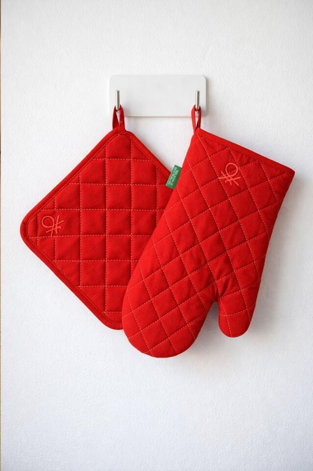 Benetton Eldiven & Tutaç Kırmızı