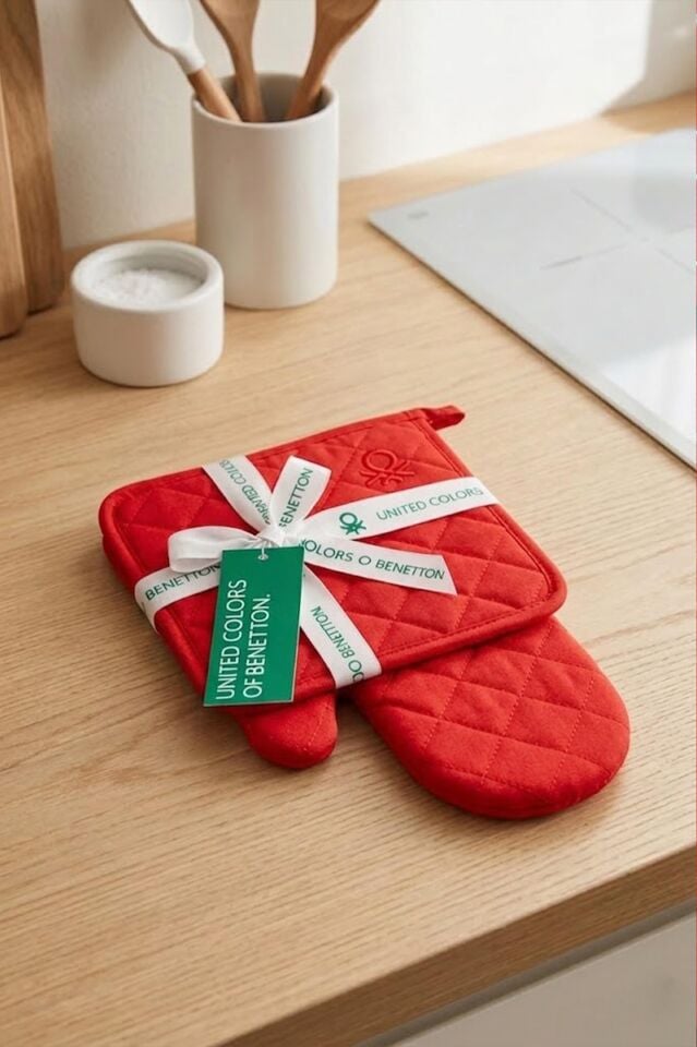 Benetton Eldiven & Tutaç Kırmızı