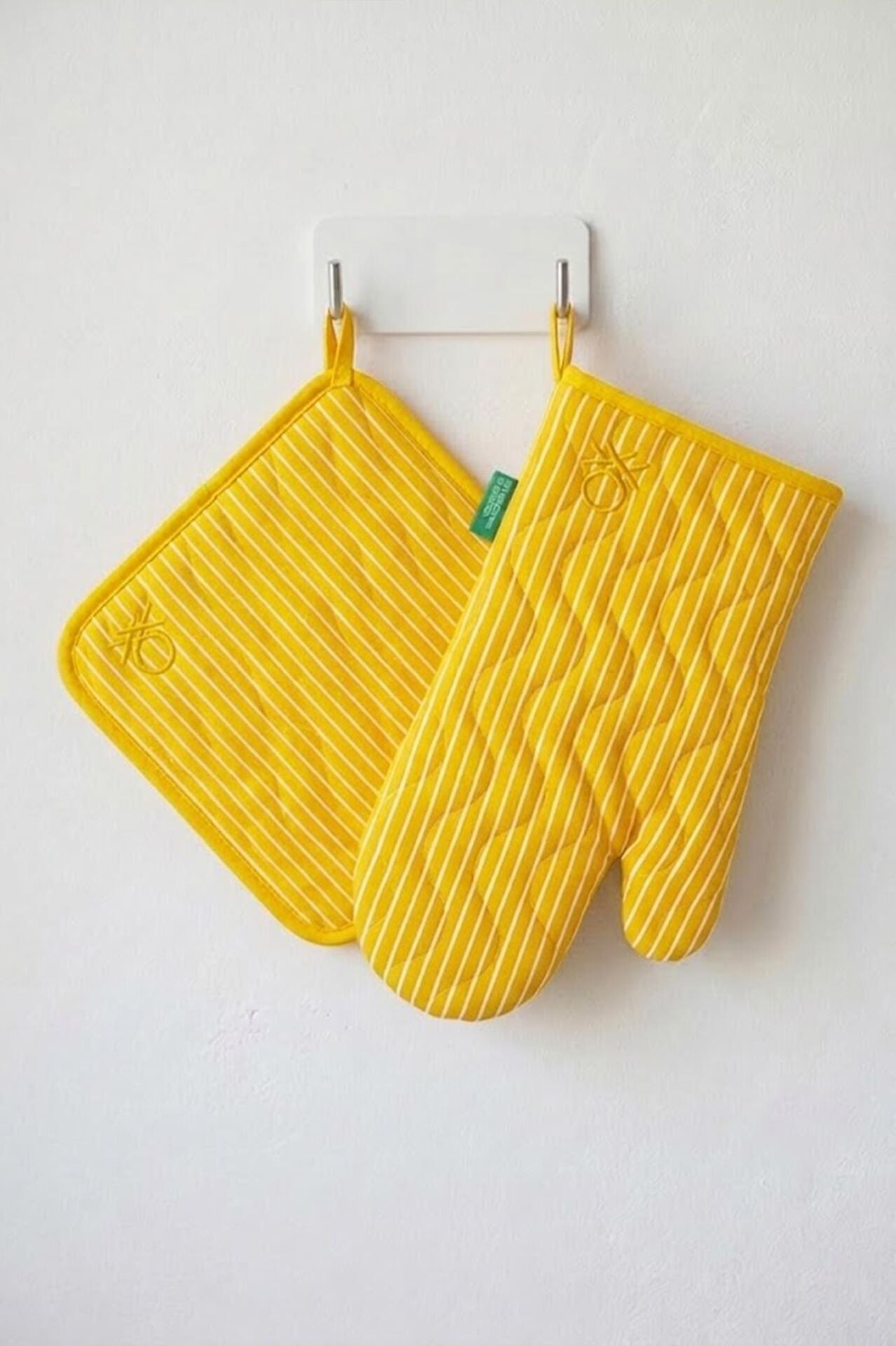 Benetton Eldiven & Tutaç Çizgili Sarı