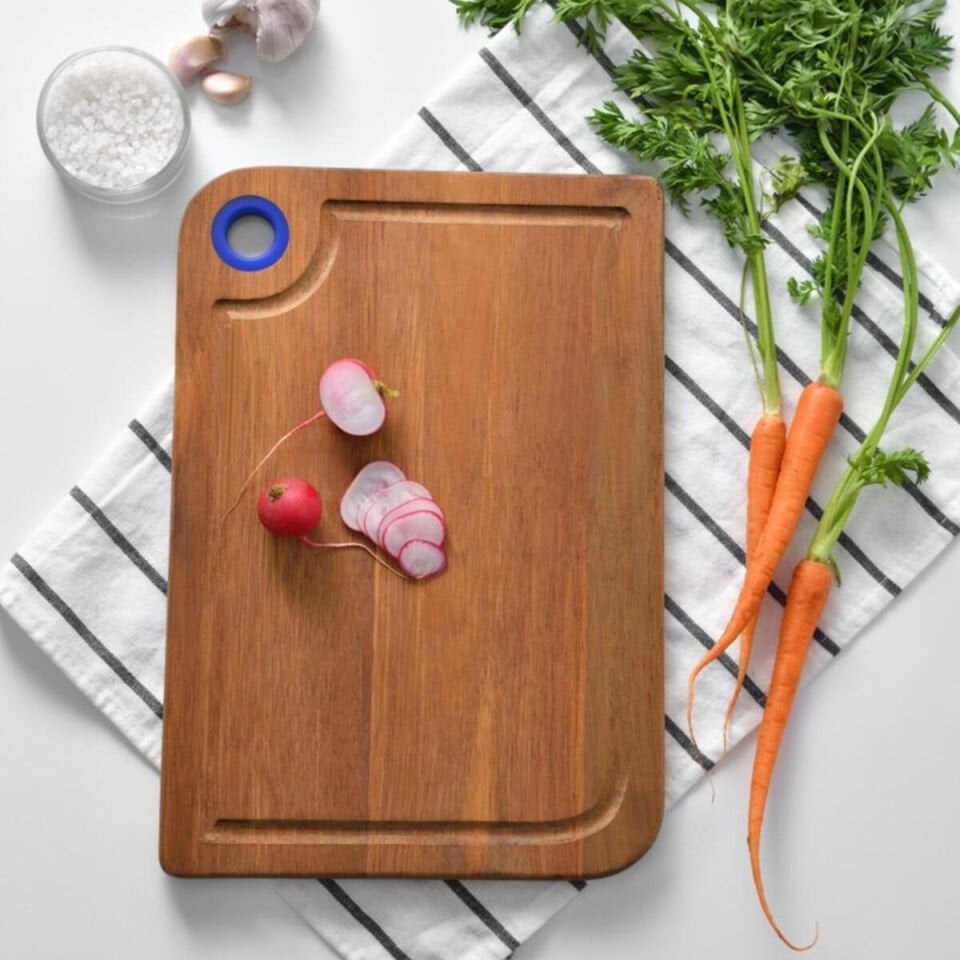 Ahşap Kesme Tahtası 22x33cm Mavi