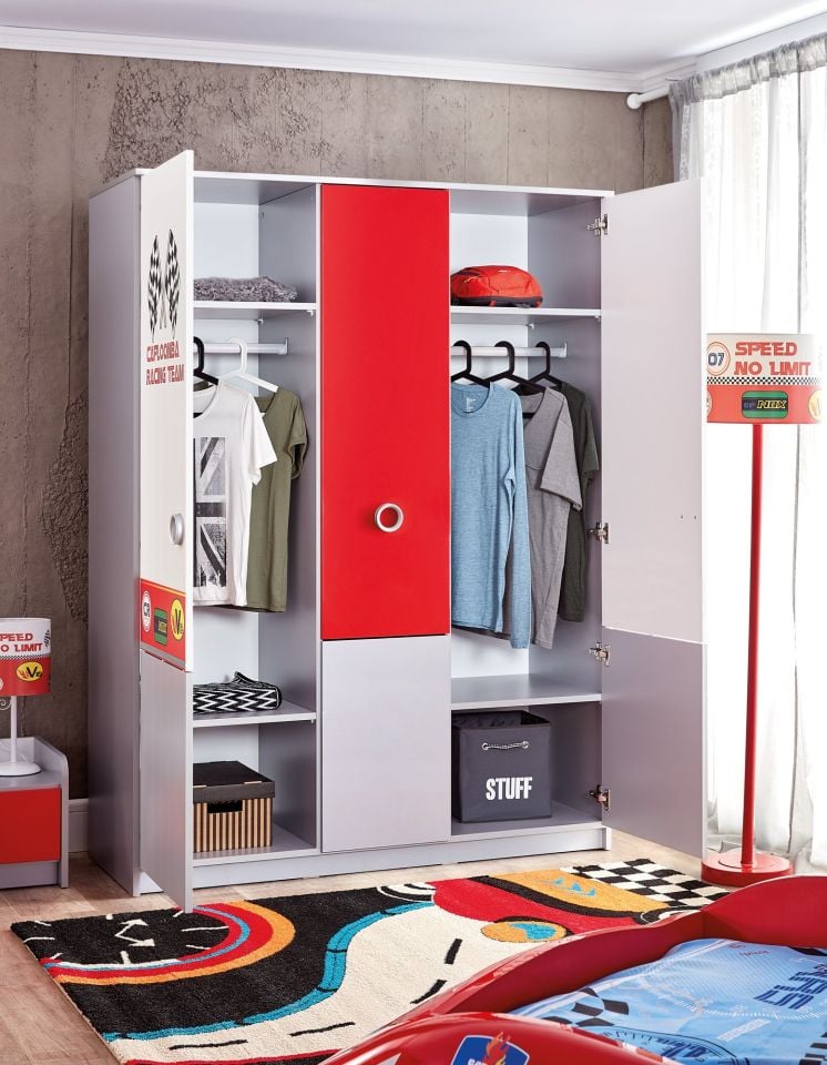 Turbo Cap Kleiderschrank mit 3 Türen
