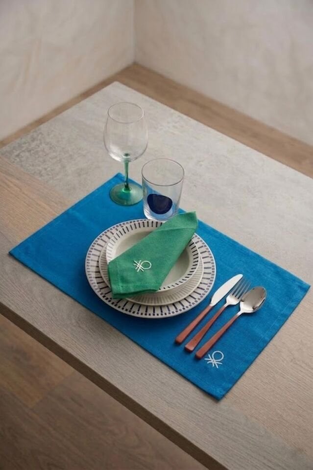 Amerikan Servis 4lü Mavi 33x50cm