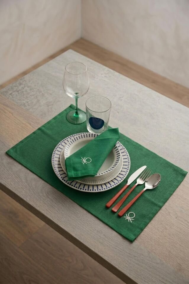 American Placemat Set of 4, Green, 33x50cm