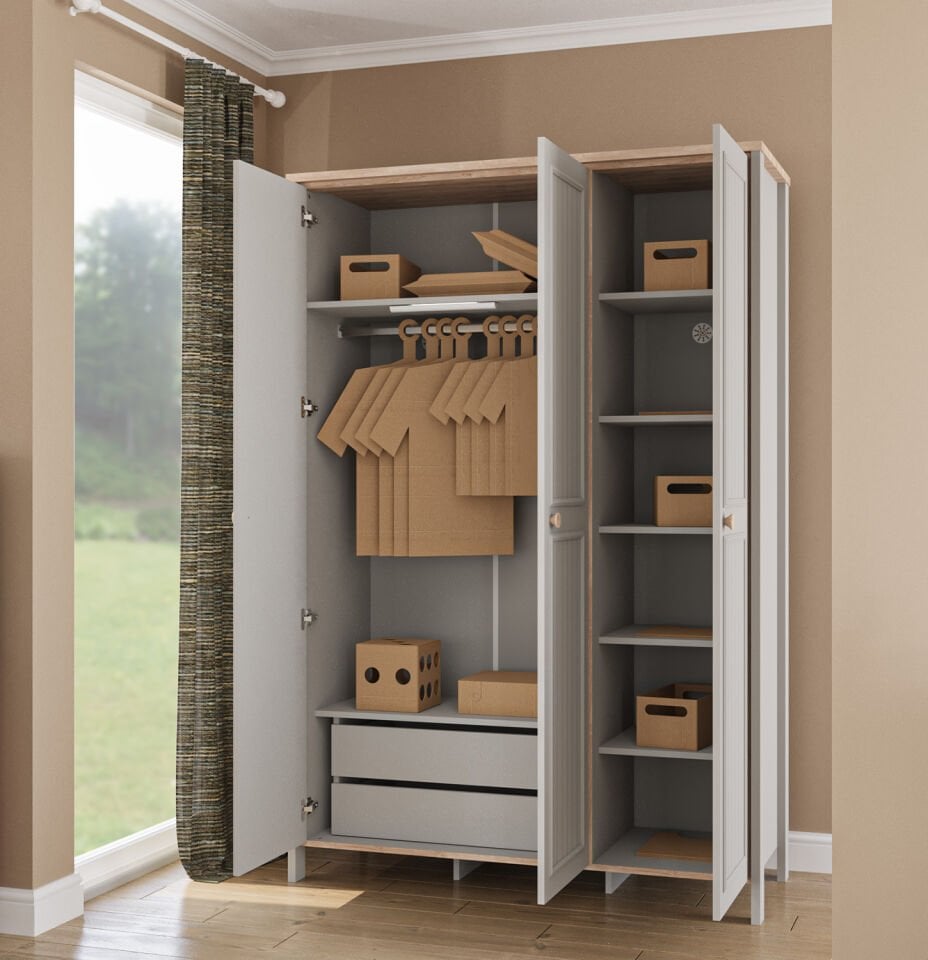 Novi 3 Kapaklı Dolap